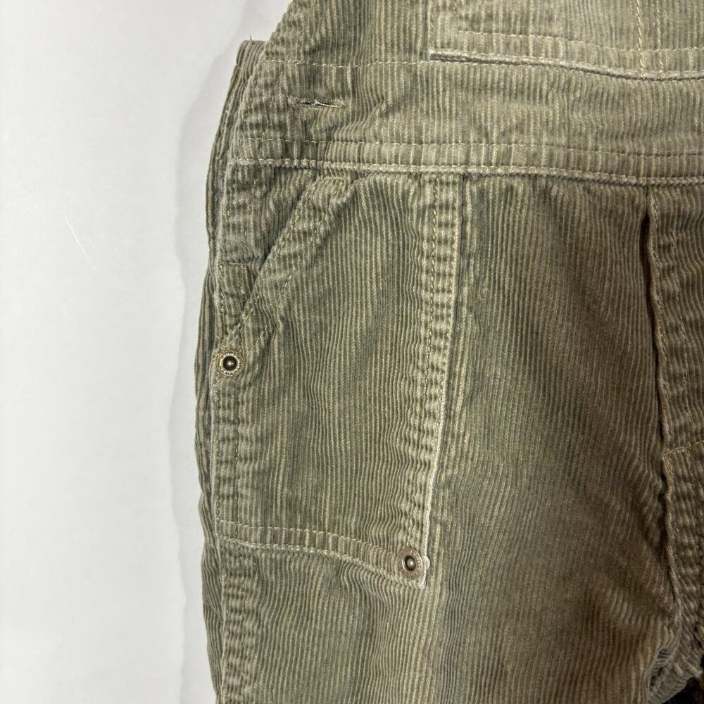 OshKosh B'Gosh Olive Green Corduroy Bib Overalls Size 3-6 M Cotton Vestbak - Picture 8 of 14